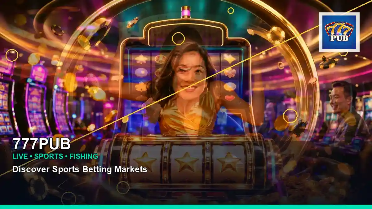 777PUB lucky reels online slot games featuring an adult Filipina casino host with a centered composition