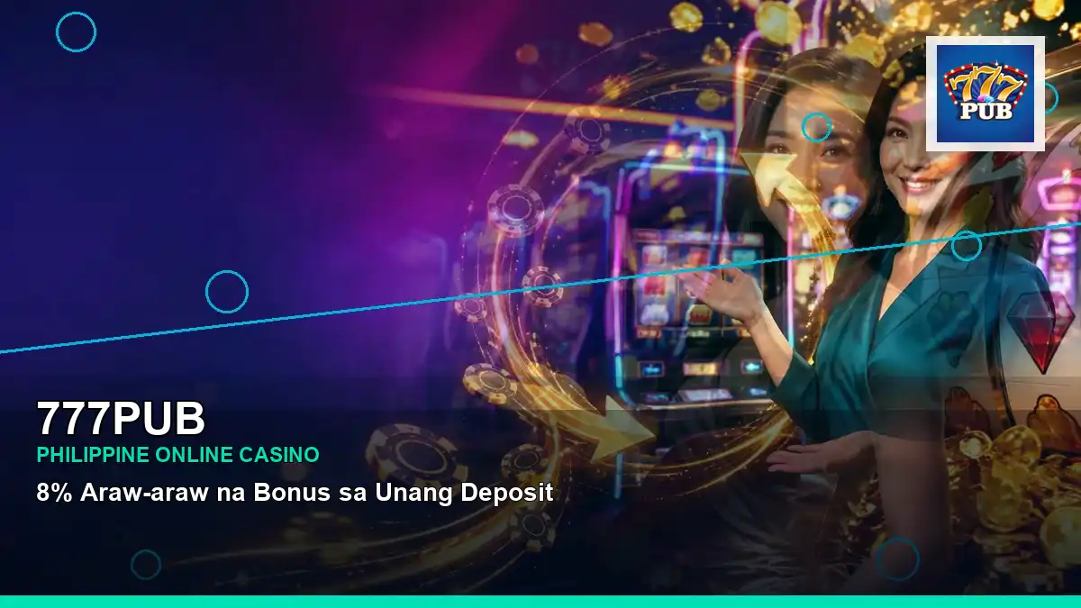777PUB mobile casino first deposit rewards in a wide-action scene for the 777PUB brand search, casino access, games, account