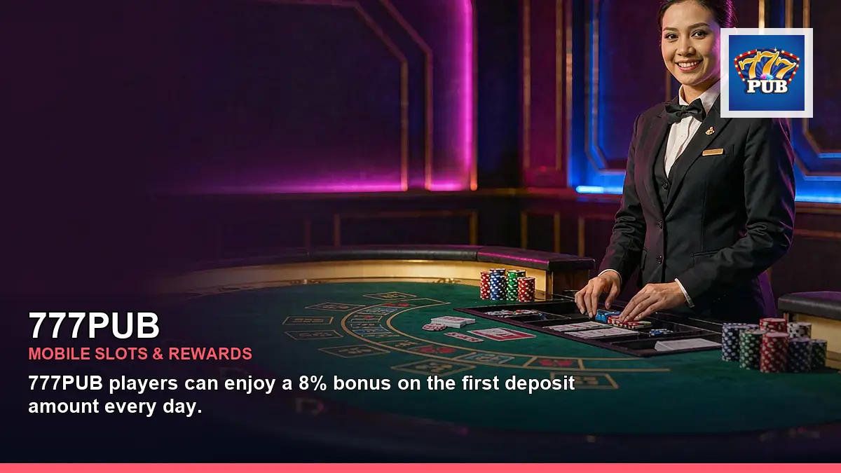 777PUB 777PUB slot games guide information for Philippine users scene with left-framed live casino table games for players